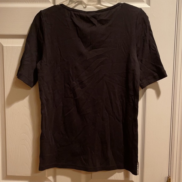 Jones Ny small Black Cotton T with Crewneck NWT - Picture 5 of 5